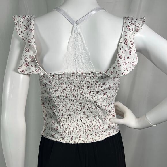 Free People Stay With You Floral Stain Cropped Tank Top Size Small - Picture 5 of 11